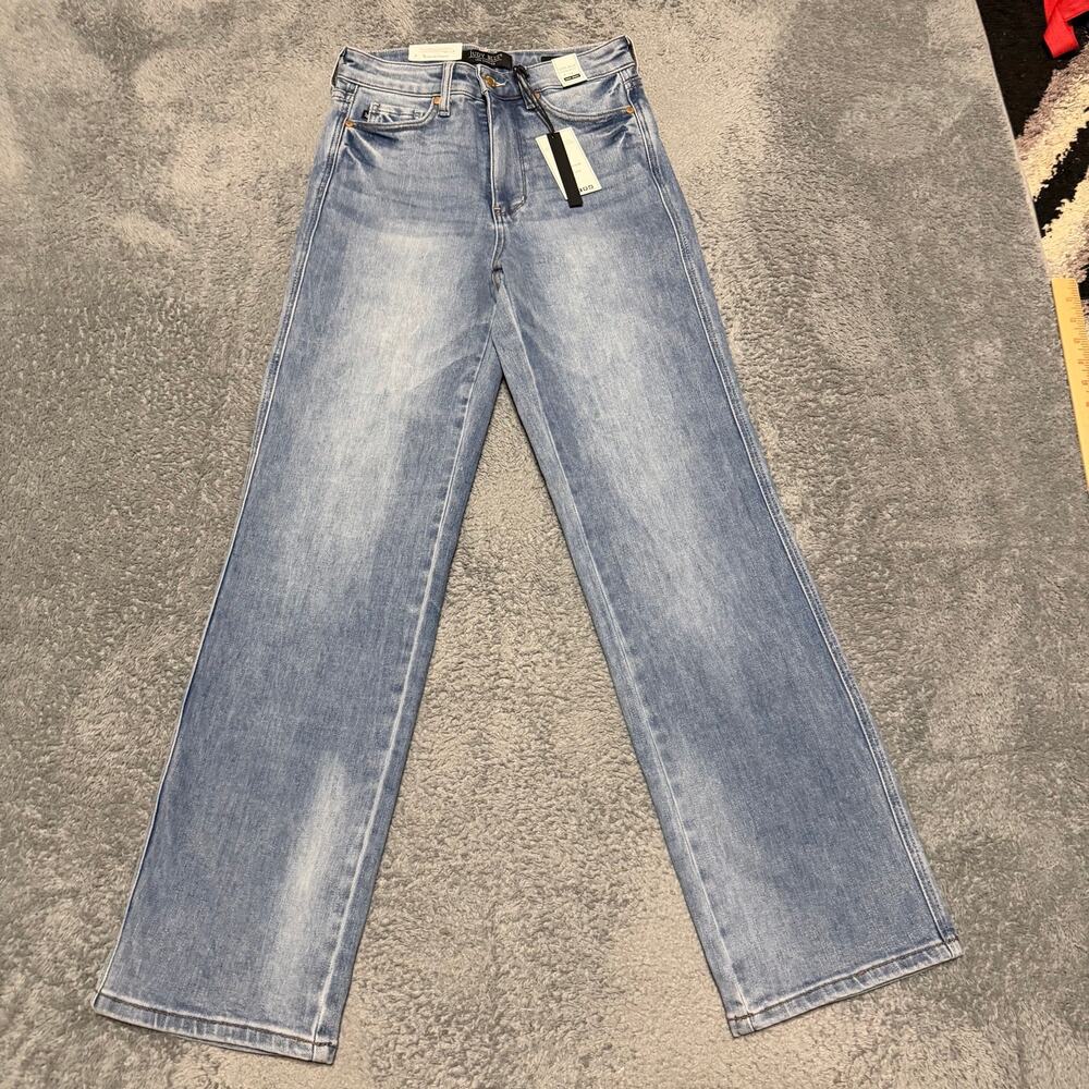 Judy Blue Jeans Womens 5 /27 (28x31.5) Straight Stretch Blue Denim